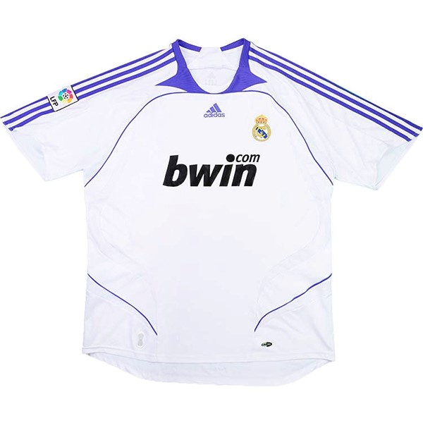 Tailandia Camiseta Real Madrid Primera Retro 2007 2008 Blanco